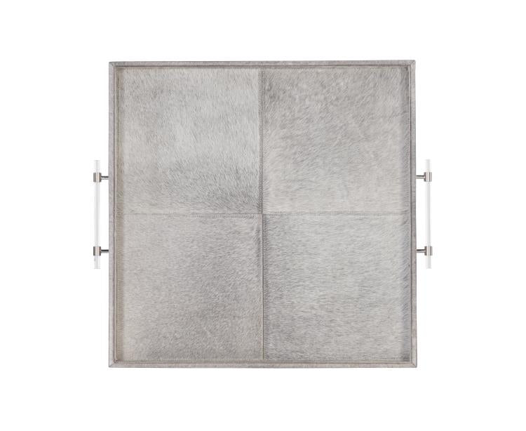 American Home Furniture Century Sterling Large Hair-On-Hide Tray