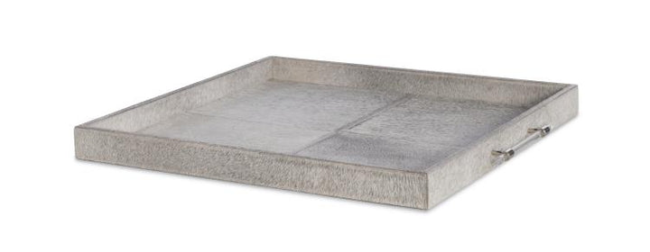 American Home Furniture Century Sterling Large Hair-On-Hide Tray