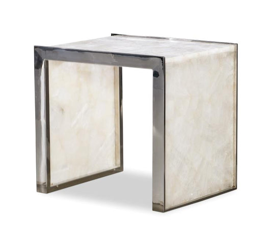American Home Furniture Century Samantha Glassy Quartz Lamp Table