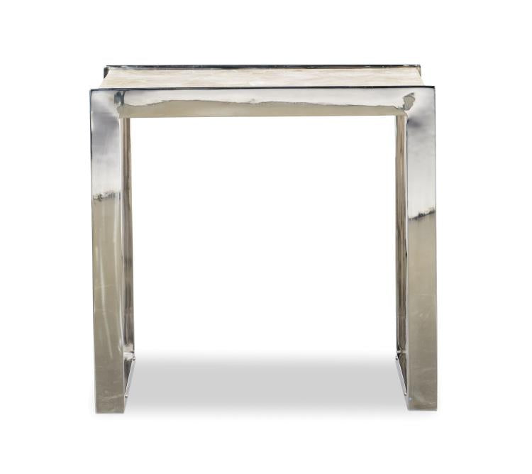 American Home Furniture Century Samantha Glassy Quartz Lamp Table