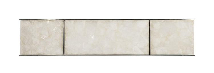 American Home Furniture Century Samantha Glassy Quartz Console Table