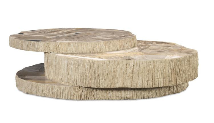 American Home Furniture Century Petrified Wood Stacked Cocktail
