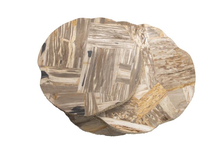 American Home Furniture Century Petrified Wood Stacked Cocktail