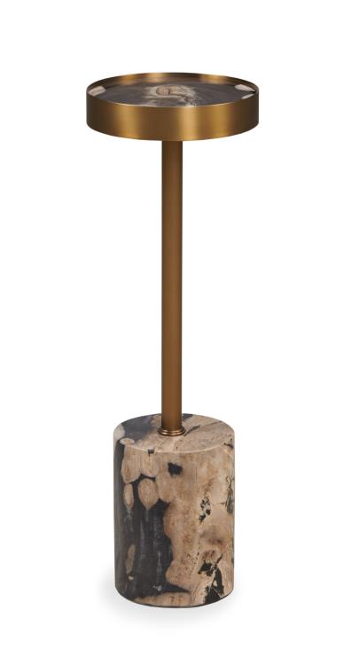 American Home Furniture Century Acme Petrified Wood Drinks Table