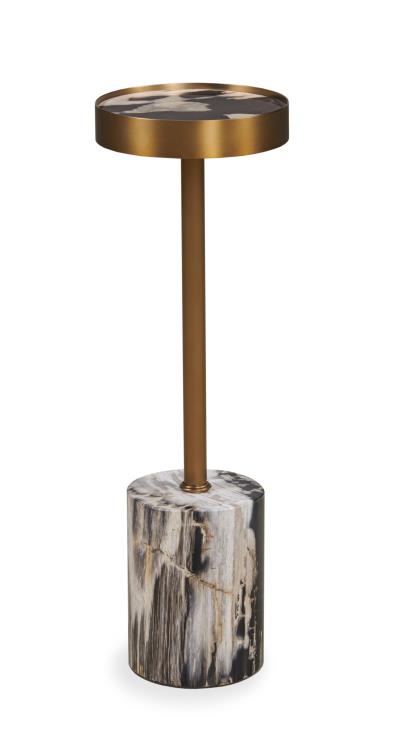 American Home Furniture Century Acme Petrified Wood Drinks Table