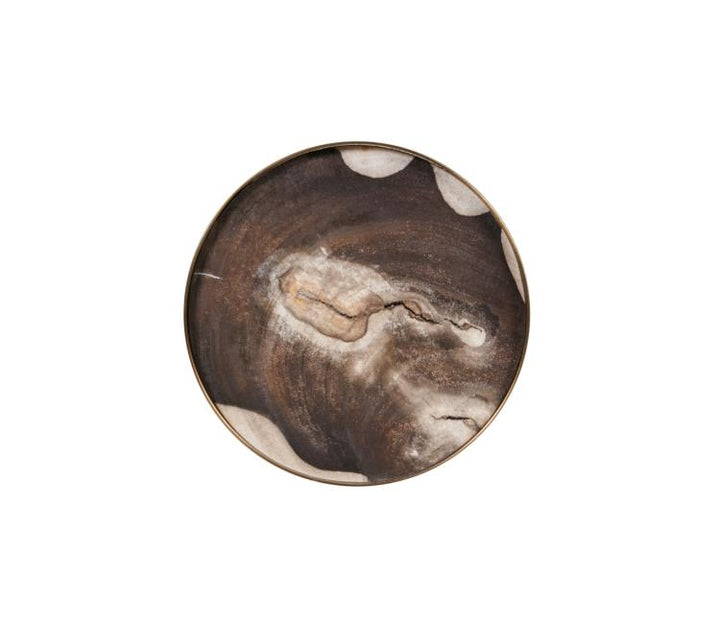 American Home Furniture Century Acme Petrified Wood Drinks Table