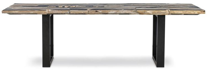 American Home Furniture Century Andreas Petrified Wood Dining Table