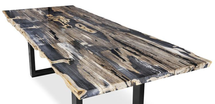 American Home Furniture Century Andreas Petrified Wood Dining Table