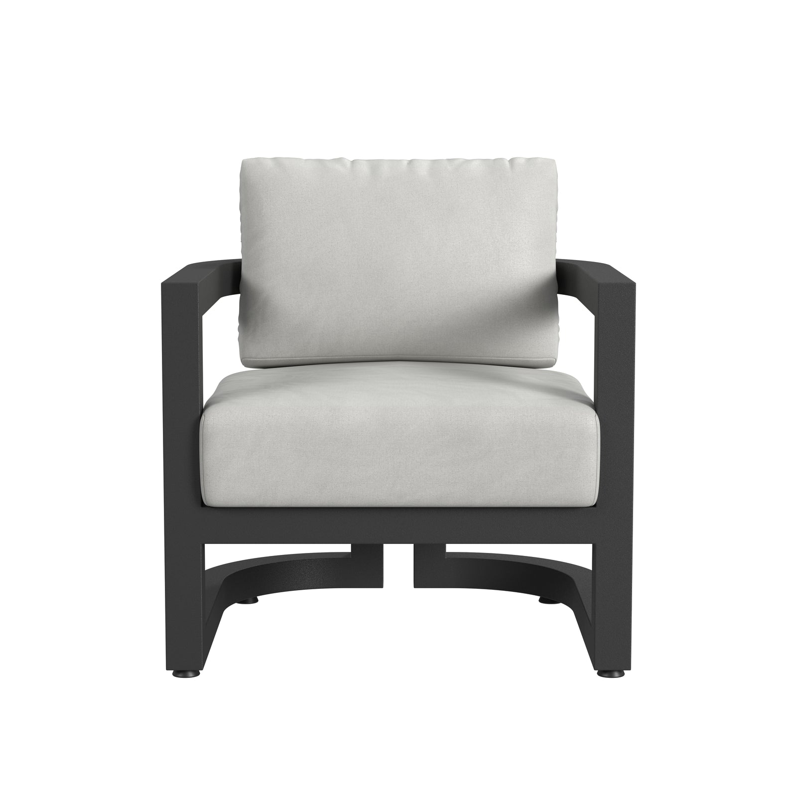 Malibu Club Chair in Cast Silver, No Welt