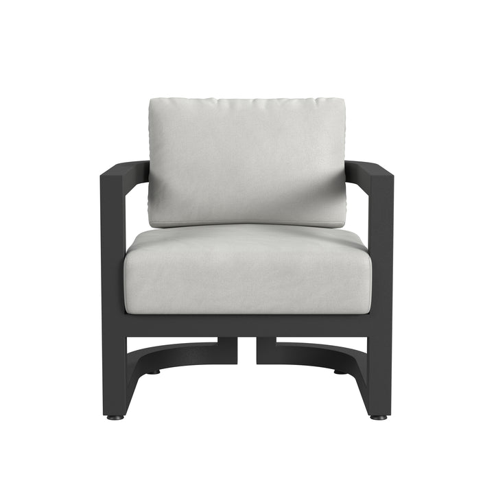 Malibu Club Chair in Cast Silver, No Welt