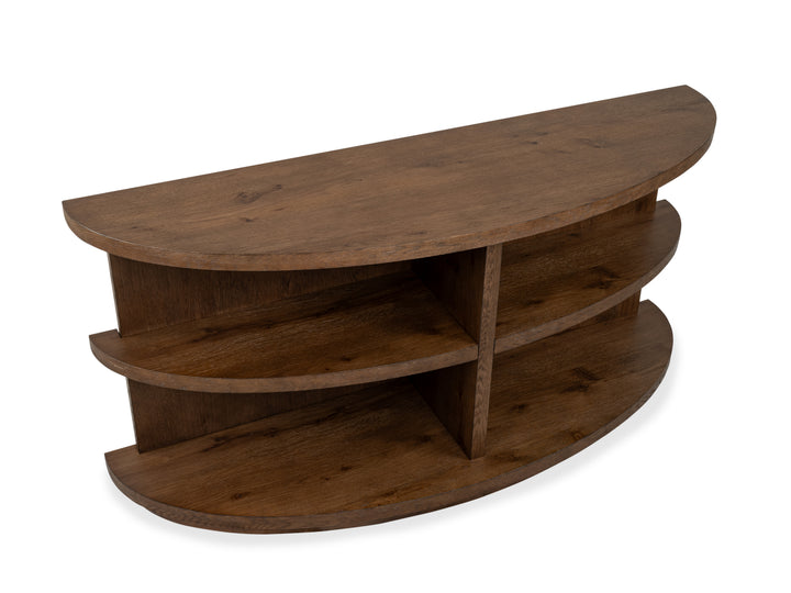Oswald Brown Demilune Sofa Table - T6576-75
