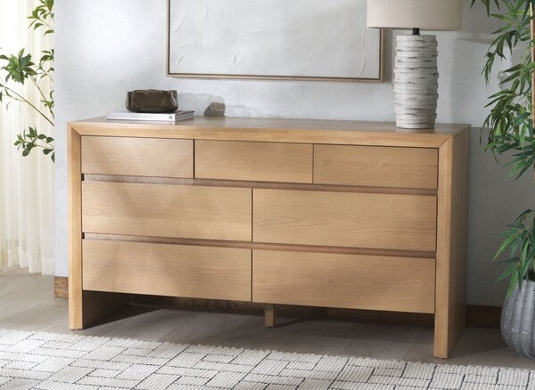 DARNELL WOOD 7 DRAWER DRESSER