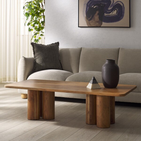 American Home Furniture | Safavieh Couture - Kathalina Rectangle Wood Coffee Table