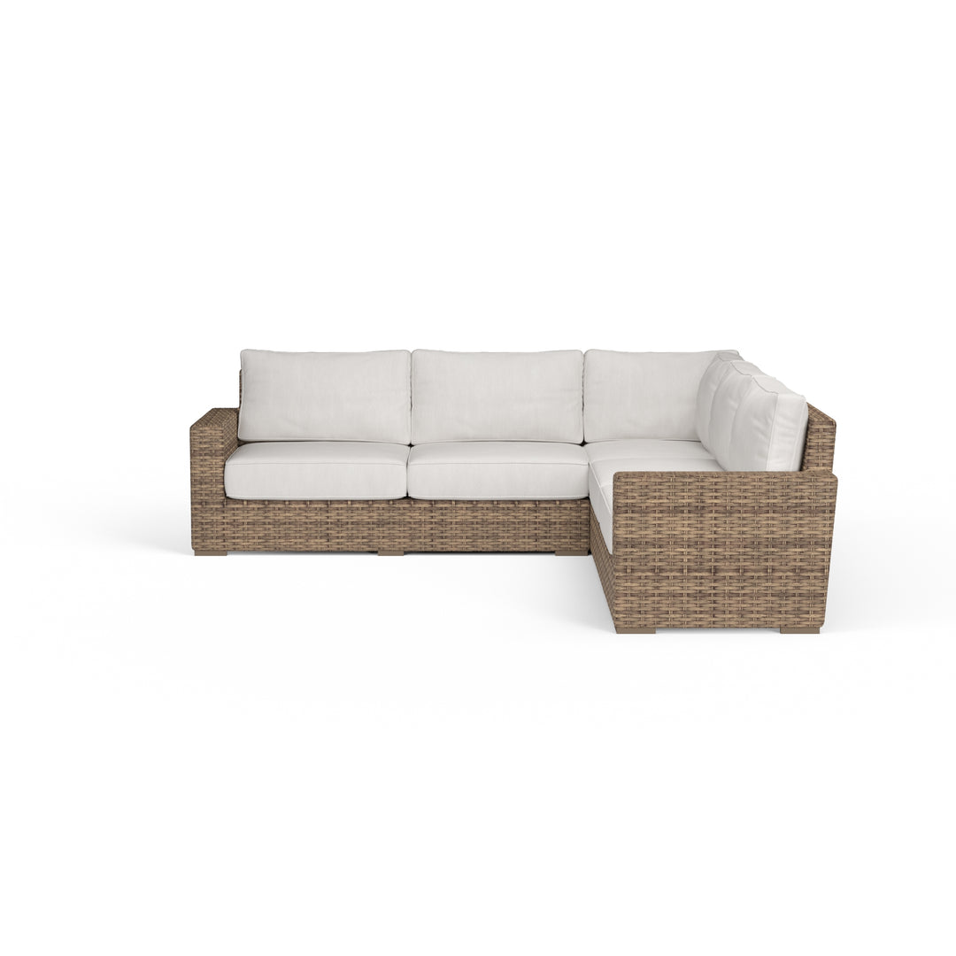 American Home Furniture | Sunset West - Havana Sectional in Canvas Flax w/ Self Welt