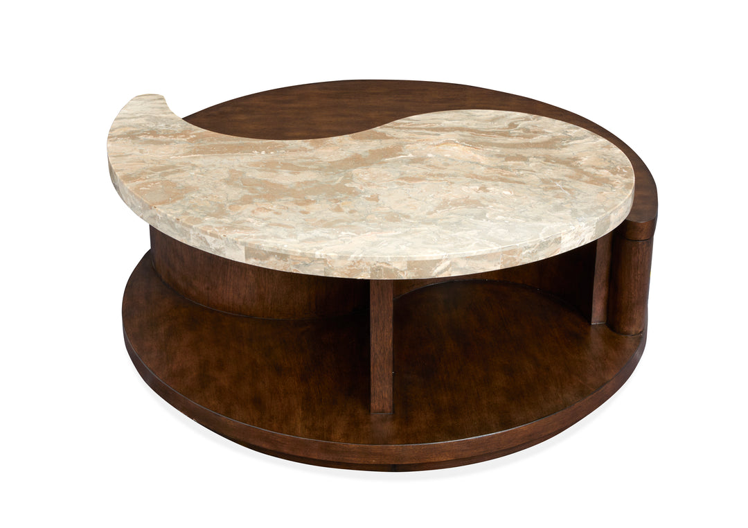 Mcpherson Burnt Umber Round Cocktail Table With Casters - T6351-45