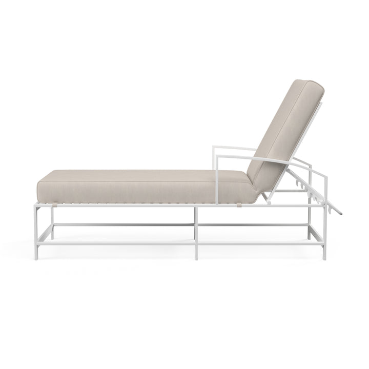 American Home Furniture | Sunset West - Bristol Chaise in Canvas Flax w/ Self Welt