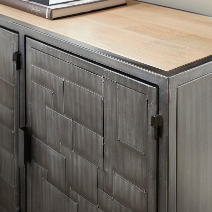3-Door Metal Sideboard - AmericanHomeFurniture