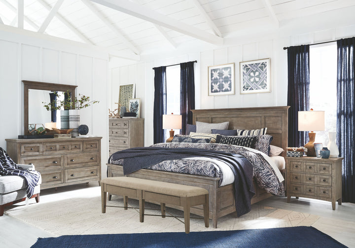 Paxton Place Dovetail Grey Queen Panel Bed - B4805-54