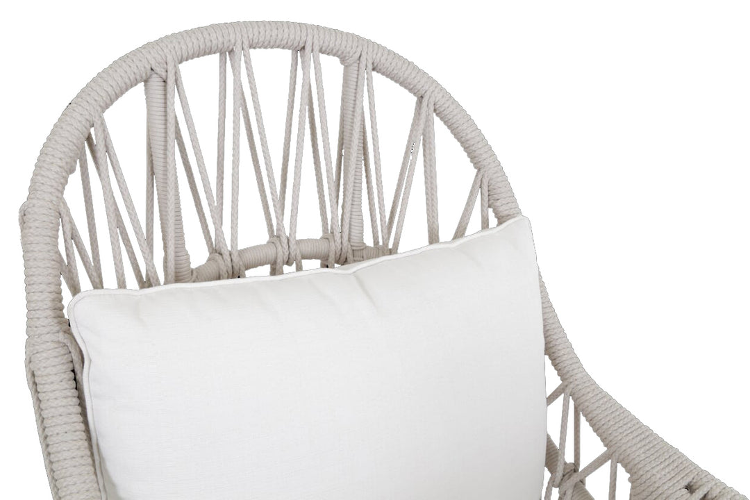 Dana Rope Wing Chair in Canvas Skyline w/ Self Welt
