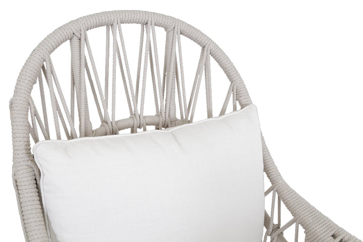 Dana Rope Wing Chair in Canvas Skyline w/ Self Welt
