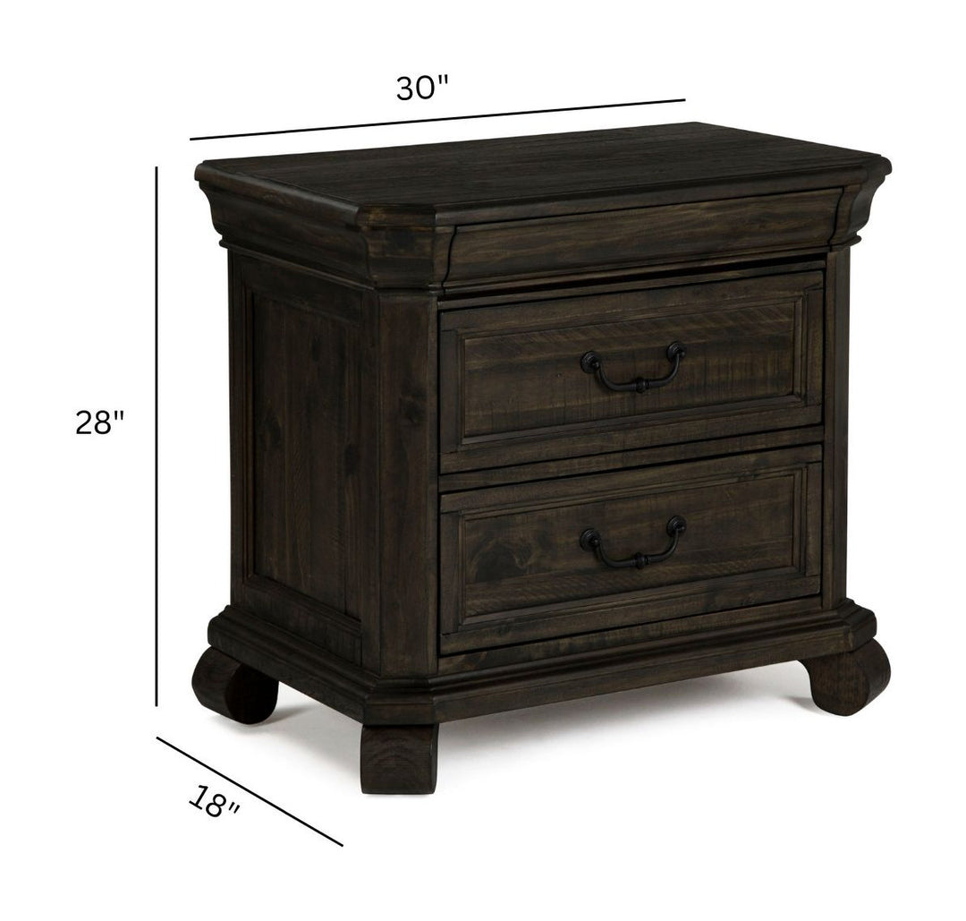 Bellamy Peppercorn Drawer Nightstand - B2491-01