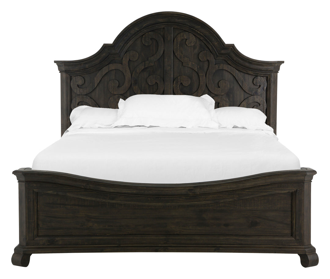 Bellamy Peppercorn California King Shaped Panel Bed - B2491-75