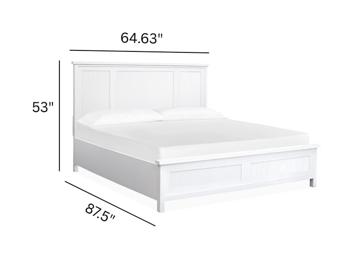 Windmill Harbour White Whisp And Sand Queen Panel Bed - B6313-54