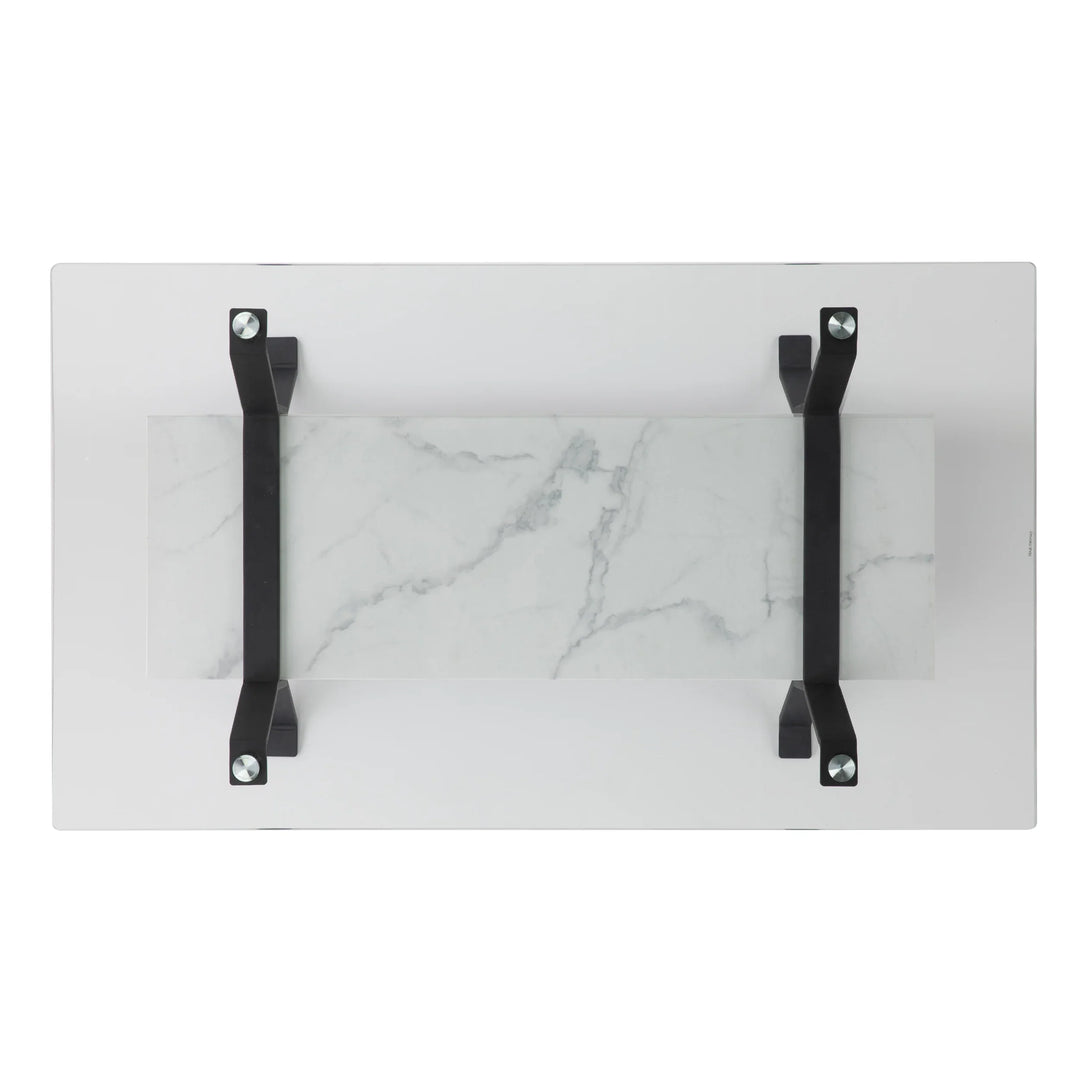 Darvette Glass-Top Coffee Table - AmericanHomeFurniture