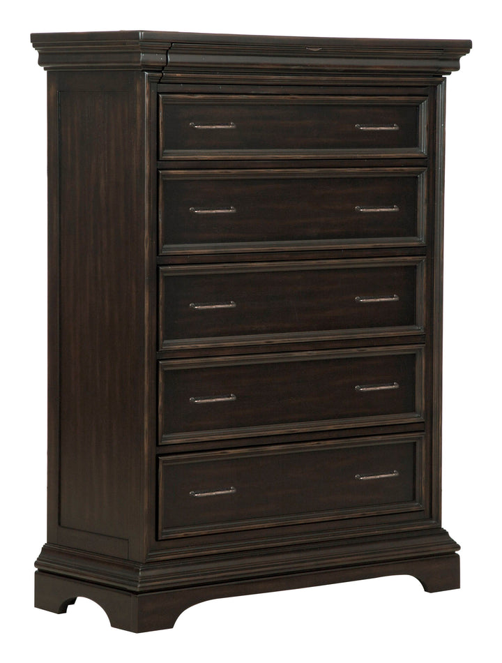 Caldwell Smoked Molasses 6 Drawer Chest - P012124