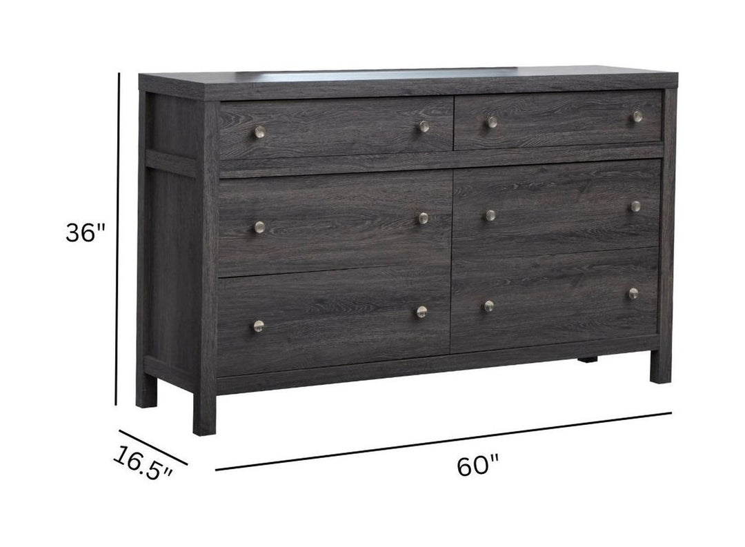 Merrifield Raisin Black Double Drawer Dresser - B6308-22