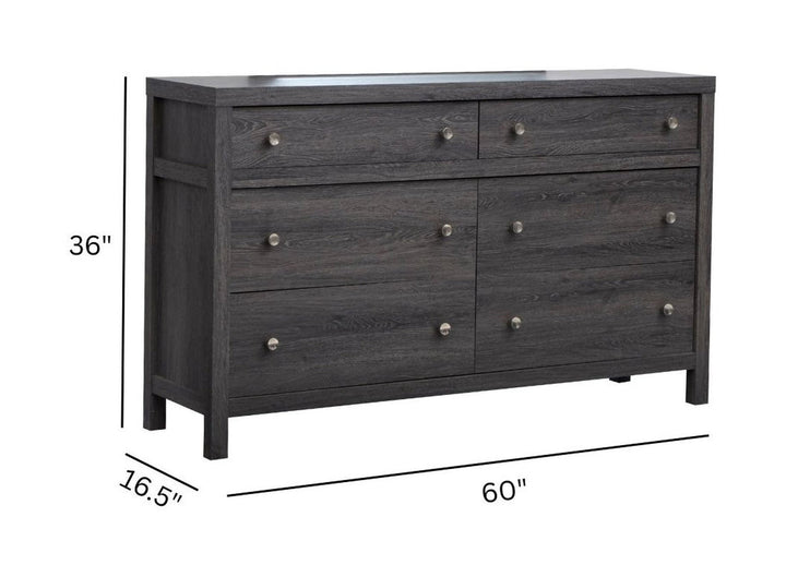 Merrifield Raisin Black Double Drawer Dresser - B6308-22
