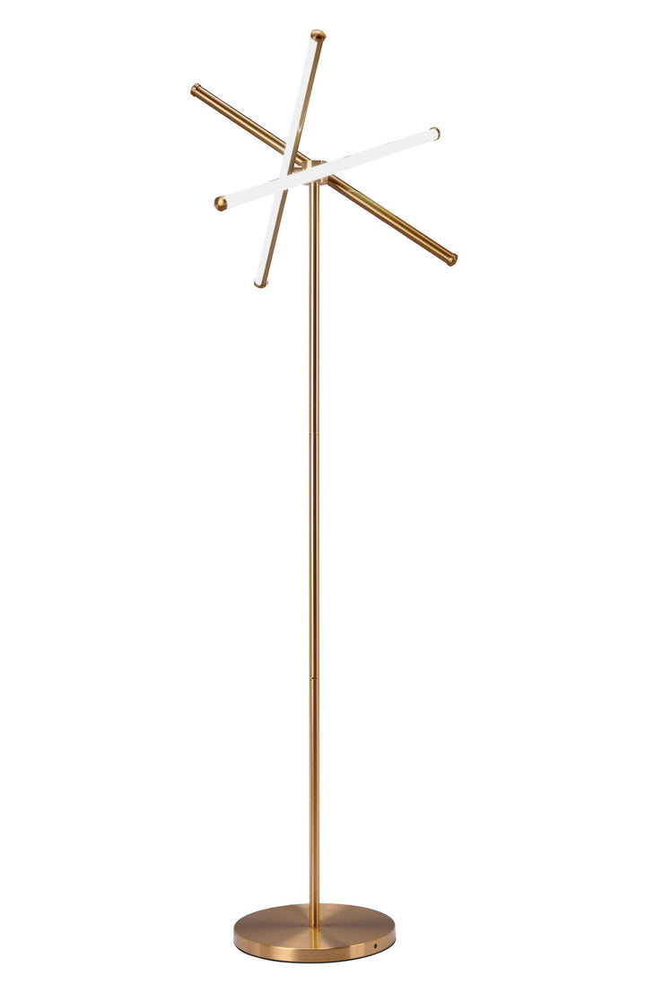 Garza Floor Lamp Brass
