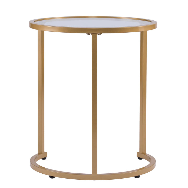 Evelyn Glam Nesting Side Table 2pc Set – Gold - AmericanHomeFurniture