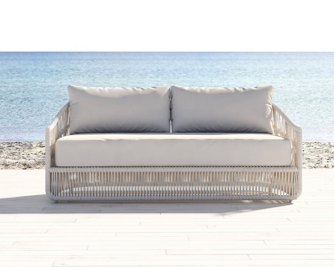 Dana Rope Sofa in Canvas Skyline w/ Self Welt