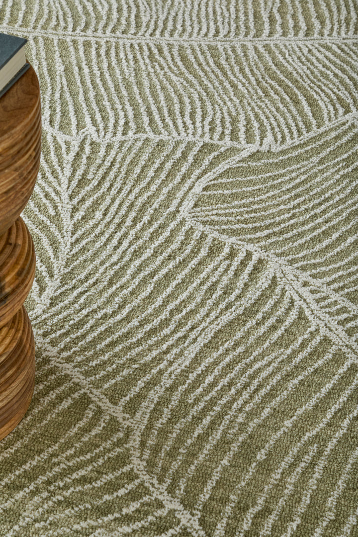 Rectangle/5' x 8'/Green/Ivory