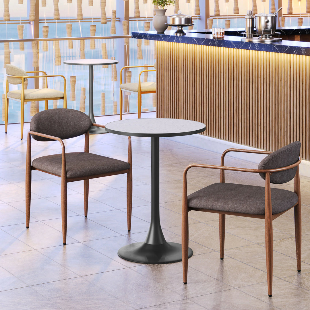 Bite Bistro Table Gray & Black - AmericanHomeFurniture