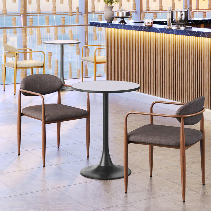 Bite Bistro Table Gray & Black - AmericanHomeFurniture