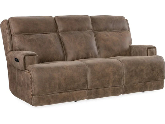 American Home Furniture Hooker Furniture Wheeler Sofa with Power Recline & Power Headrest