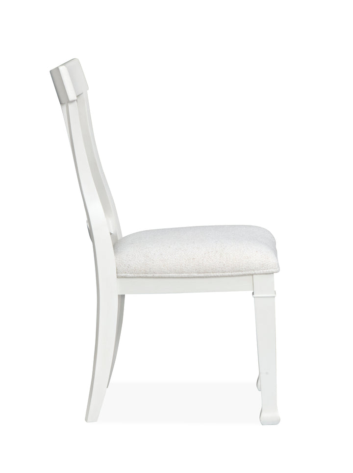 Kingston Whisper White And Cerused Nutmeg Upholstered Side Chair - Set of 2 - D6407-62