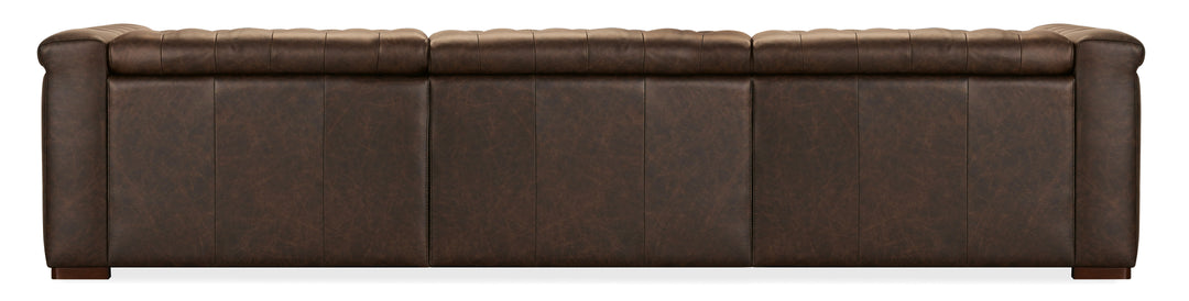 43.00"D x 126.00"W x 28.75"H/Brown