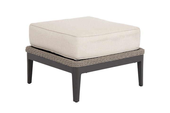 American Home Furniture | Sunset West - Marbella Ottoman in Echo Ash w/ Self Welt