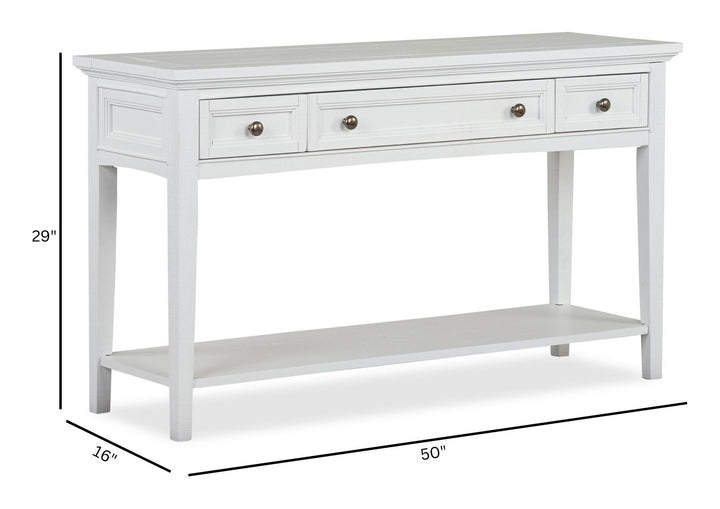 Heron Cove Chalk White Rectangular Sofa Table - T4400-73
