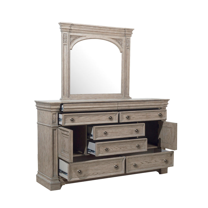 Kingsbury Dresser and Mirror - AmericanHomeFurniture