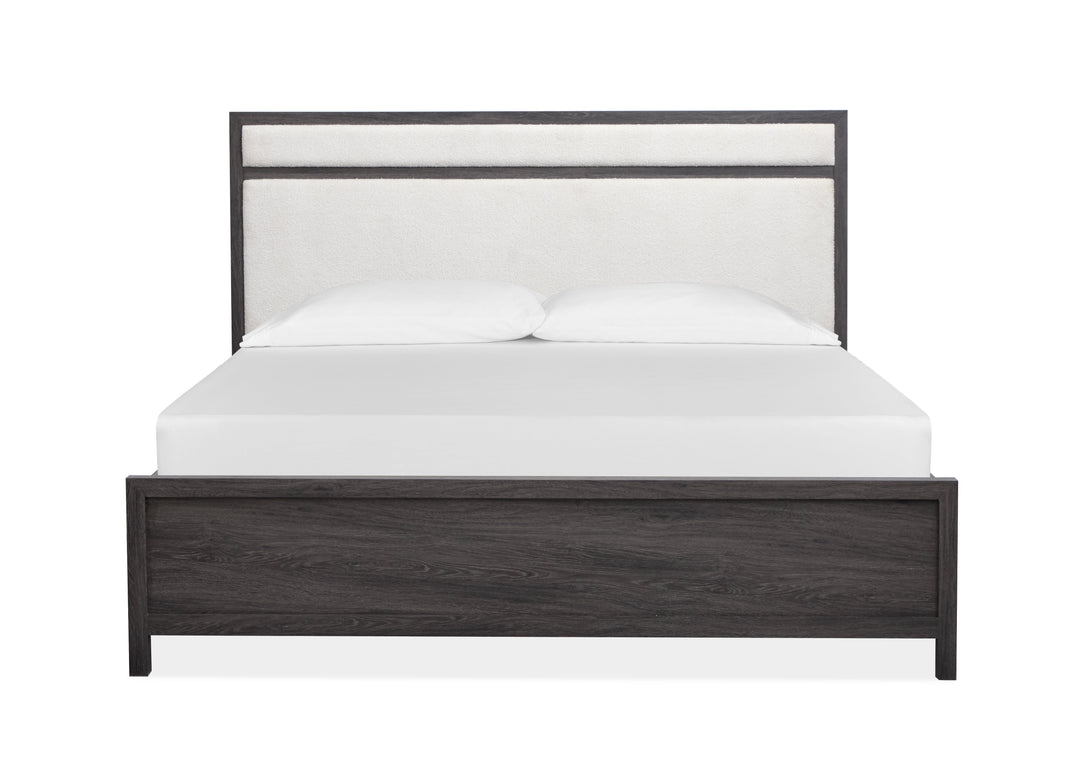 Merrifield Raisin Black Queen Upholstered Panel Bed - B6308-55