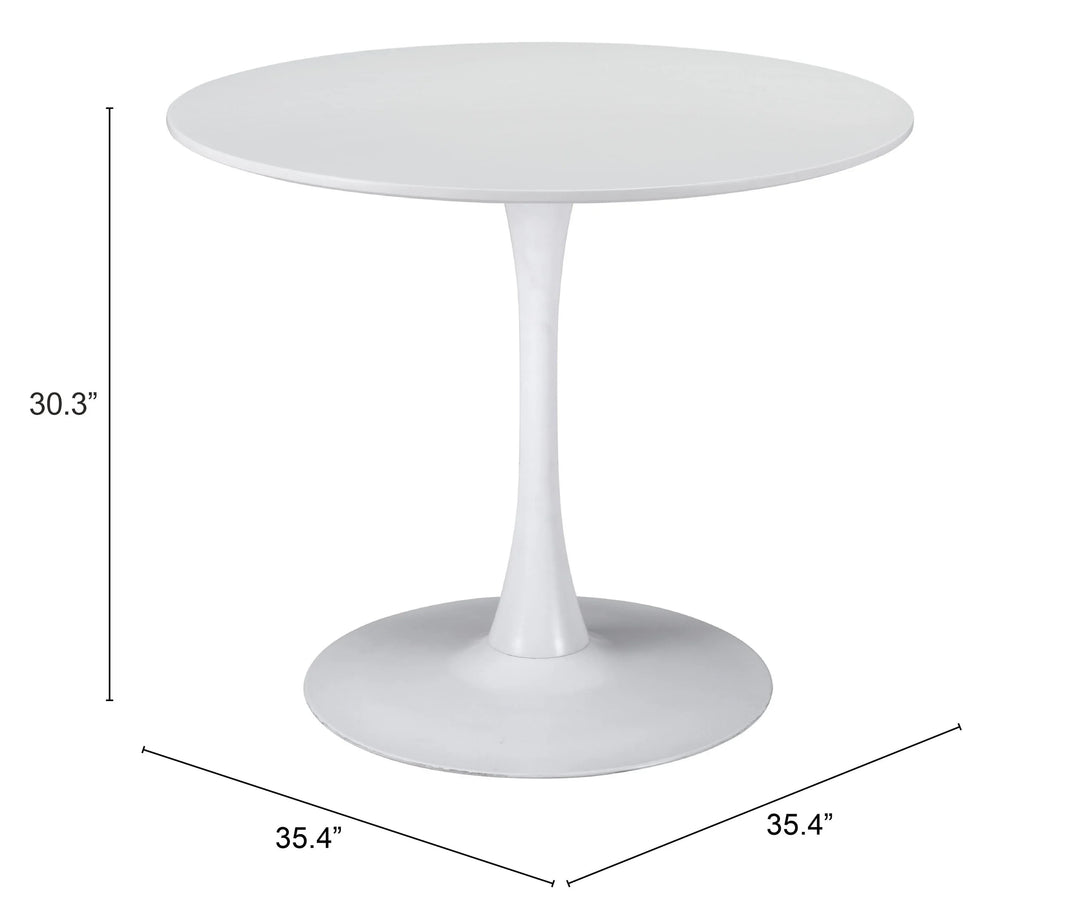 Opus Dining Table White - AmericanHomeFurniture