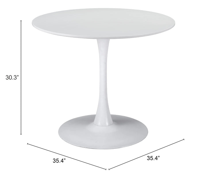 Opus Dining Table White - AmericanHomeFurniture