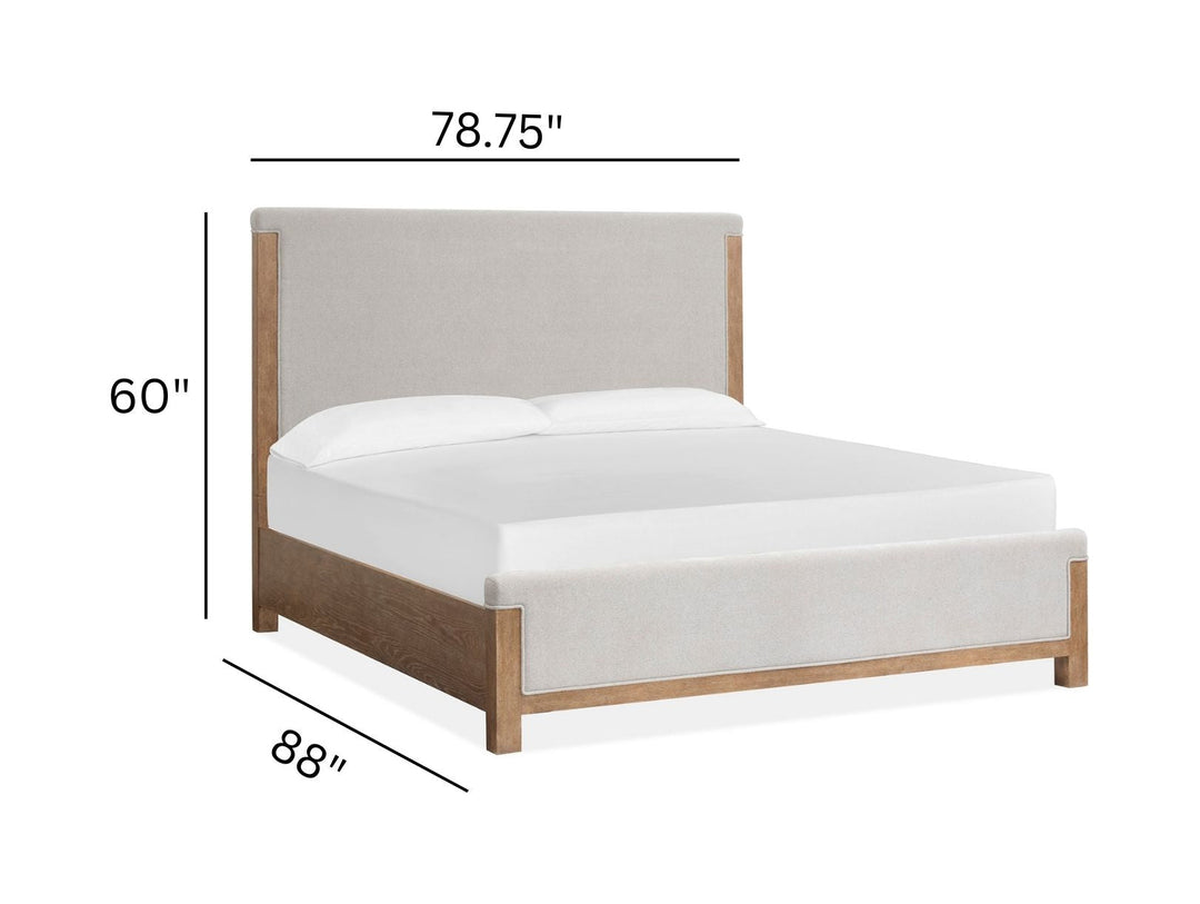 Plum Creek Sierra Brown Upholstered Panel Bed