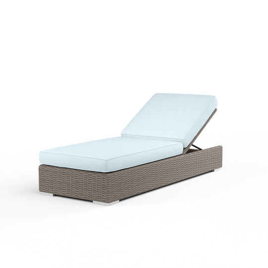 Coronado Adjustable Chaise in Canvas Skyline w/ Self Welt