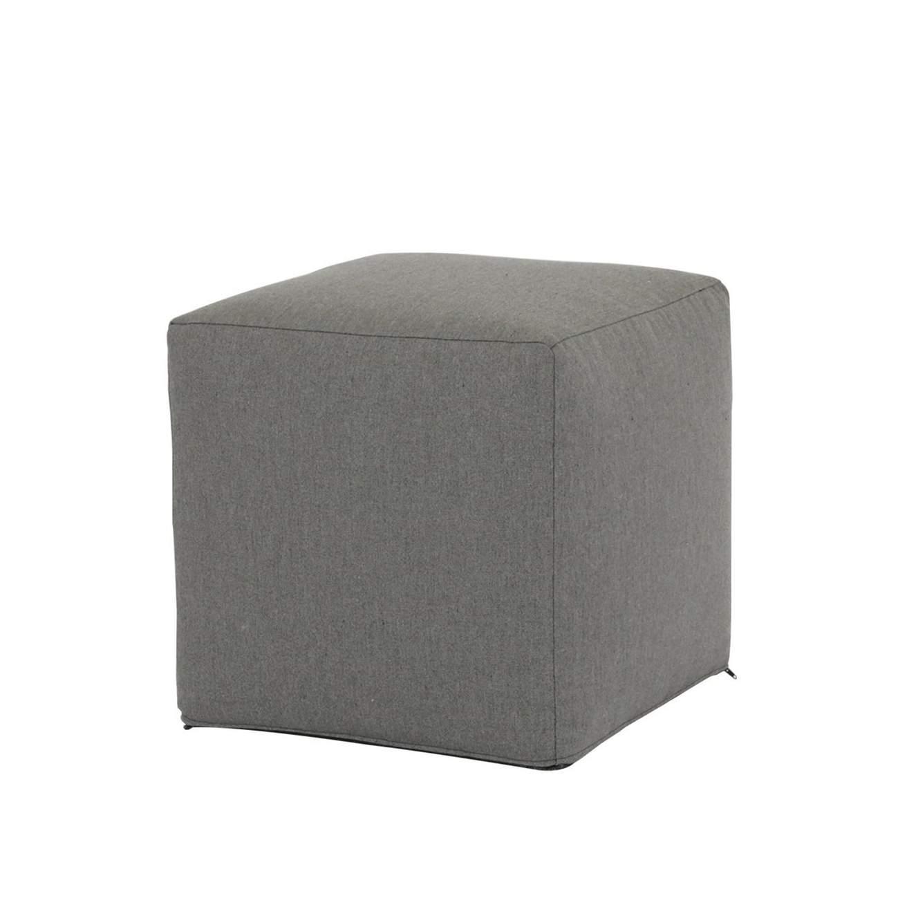Sunset West 18"Pouf Cube in Heritage Granite OUTDOOR BENCHES
