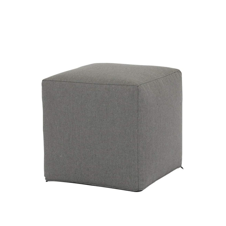 American Home Furniture | Sunset West - 18"Pouf Cube in Heritage Granite